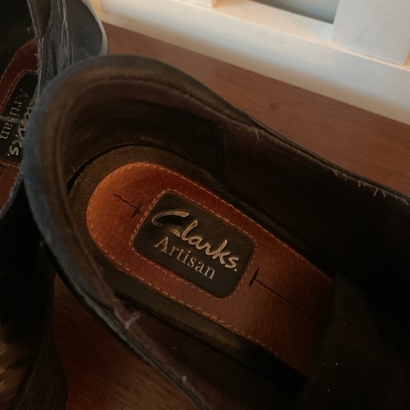 Clarks Artisan black ankle heels size 9 - Picture 3 of 4